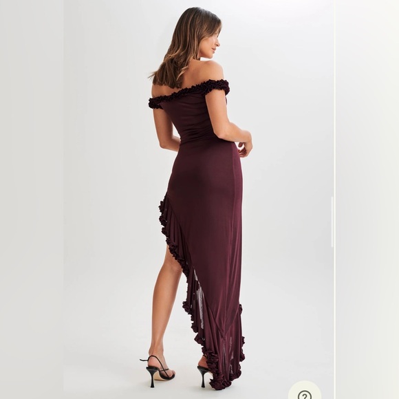 Meshki Arielle Off The Shoulder Dress in Plum NWT - Picture 7 of 11